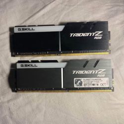 32GB (16GB x 2)  G.Skill Trident Z RBG  Desktop RAM  DDR4  3600 CL17  19-19-39 1.35v  XMP 2.0 Ready