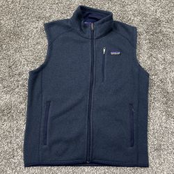 Men's PATAGONIA ‘Better Sweater’ Navy Blue Polyester Vest - Size Medium 