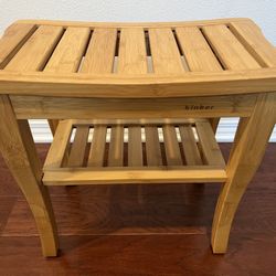Shower Bench with Shelf – Waterproof Bath Seat for Adults/Elderly