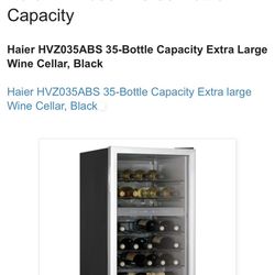 Haier 35 Bottle Dual Zone Wine Fridge 