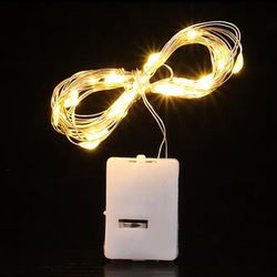 10pcs Mini Fairy Lights With Copper Wire Twinkle String Light, Battery Powered