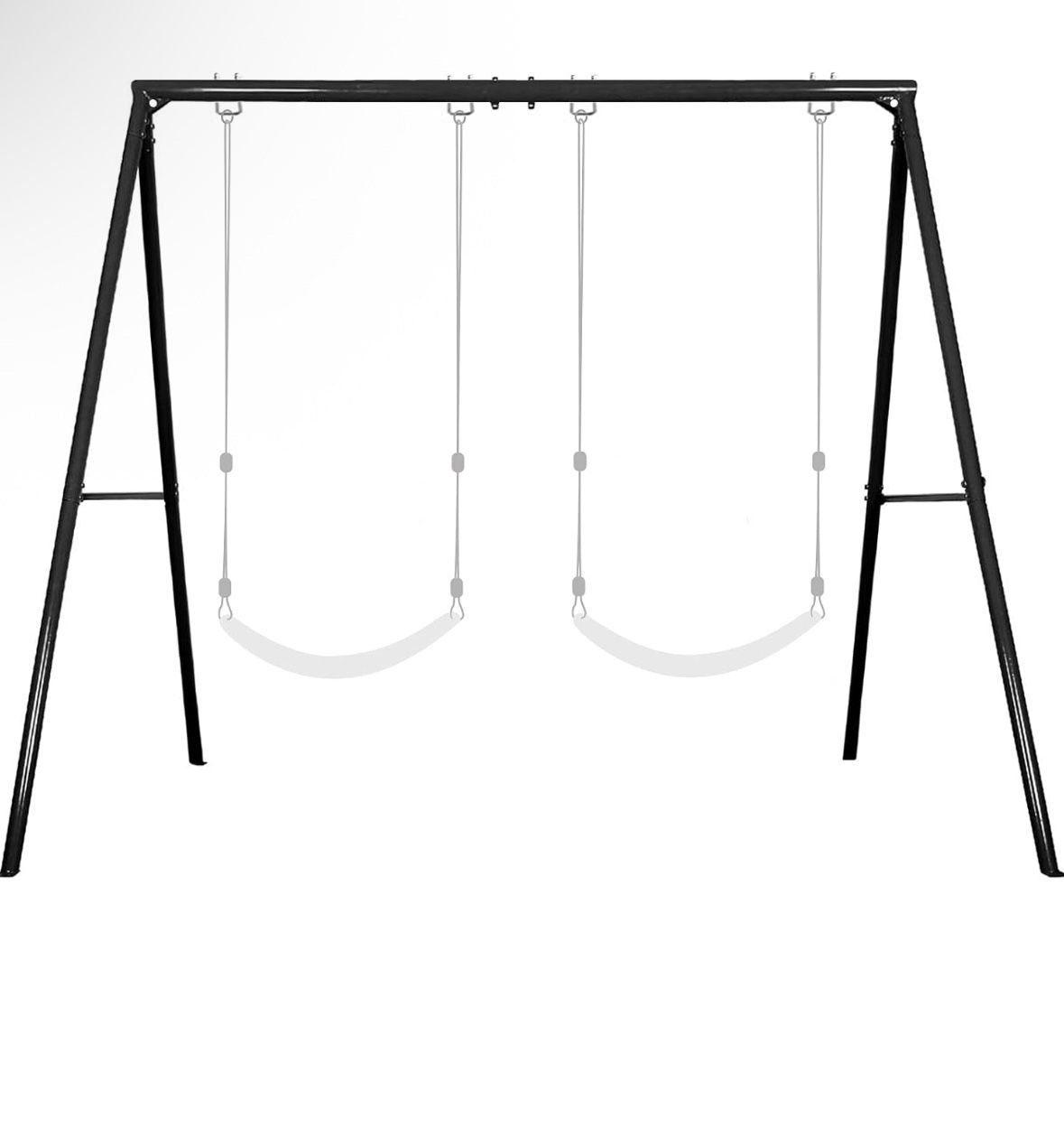 IKARE Extra Large Swing Stand Heavy Duty Metal Swing Frame with Ground Stakes for Kids and Adults 400lb Load Capacity Fits for Porch Swings Great