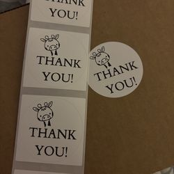 Thank you stickers