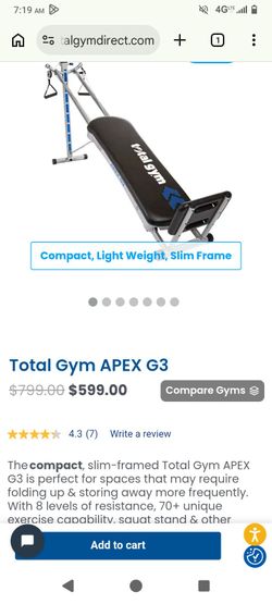 Total Gym APEX G3 Home Gym