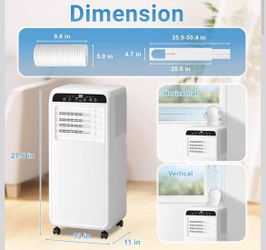 Open the box Erivess 10,000 BTU Portable Air Conditioner, 3 in 1 AC Unit with Built-in Cool, Dehumidifier & Fan Modes for Room up to 500 sq.ft, with R