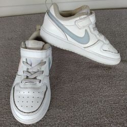 nike court borough low toddler pink & blue swoosh Shoes size 10c Dd3021-100