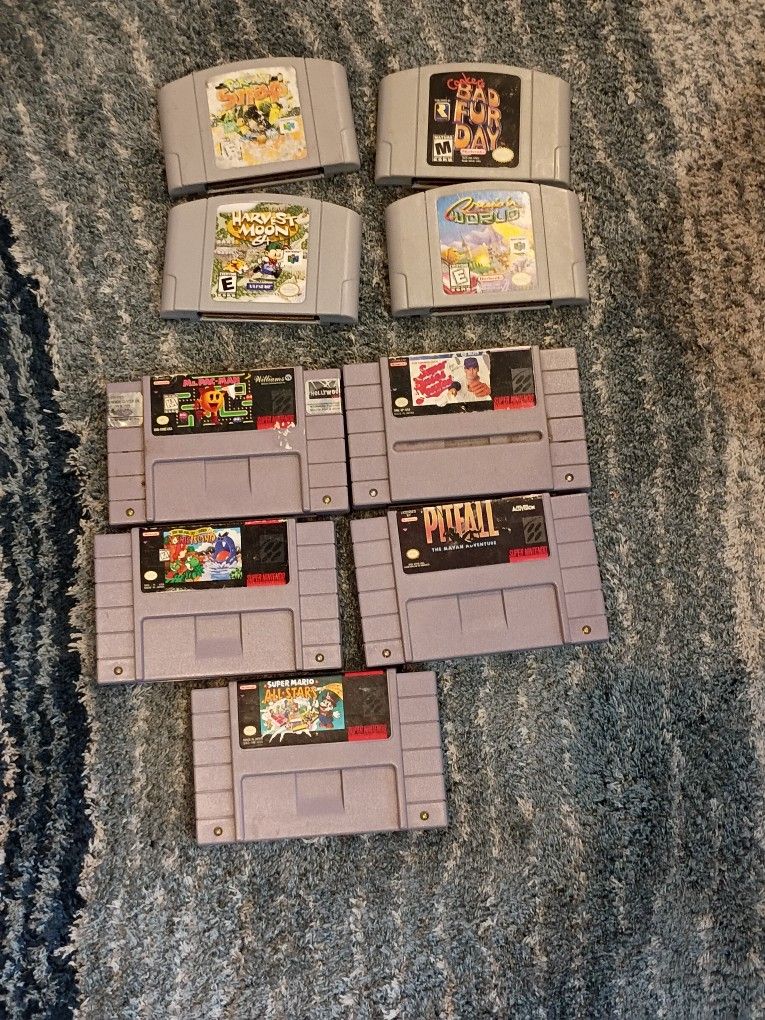 Super Nintendo And Nintendo 64 Games