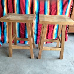 Vintage David  Smith  Company Bar Stools Solid Teak
