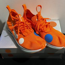 Size 9 - USED Nike Zoom Fly Mercurial Flyknit Off-White Total Orange