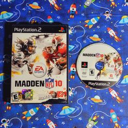 Madden 10 Sony PlayStation 2 PS2 Game & Case