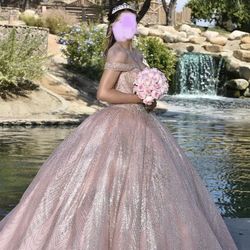 Quinceañera Dress Rosegold Used Once
