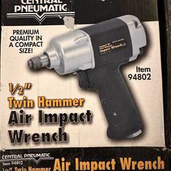 Central Pneumatic 1/2” Twin Hammer Air Impact Wrench