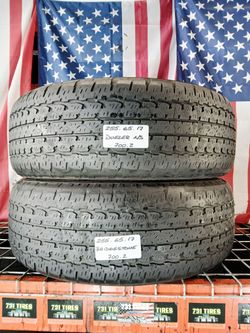 ✔️ Set of 2 Used Tires P255/65R17 BRIDGESTONE DUELER 255/65R17 ALL SEASON 255 65 17