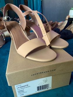 Lucky Brand LP-Padgitte Heeled Sandals Size 10M 8.5W