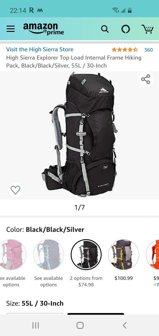 Brand New High SIERRA Hiking Bag Pack..