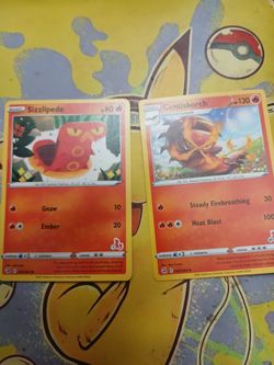 Sizzlipede , Centiskorch ( Evolutions) Pokémon Cards.