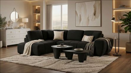 New Black OVERSIZED Modular Sectional