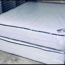 Mattress+Box Queen size Double sided  Orthopedic 9”thick box 8” brand new in plastic delivery available 