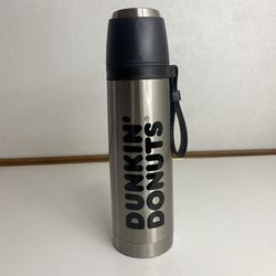 Dunkin Donuts 16 Oz Stainless Steel Vacuum Flask Coffee Travel Thermos