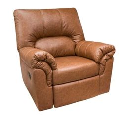 2 Brown Leather Recliner Chair