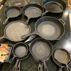 Assortment Of Cast Iron Skillets