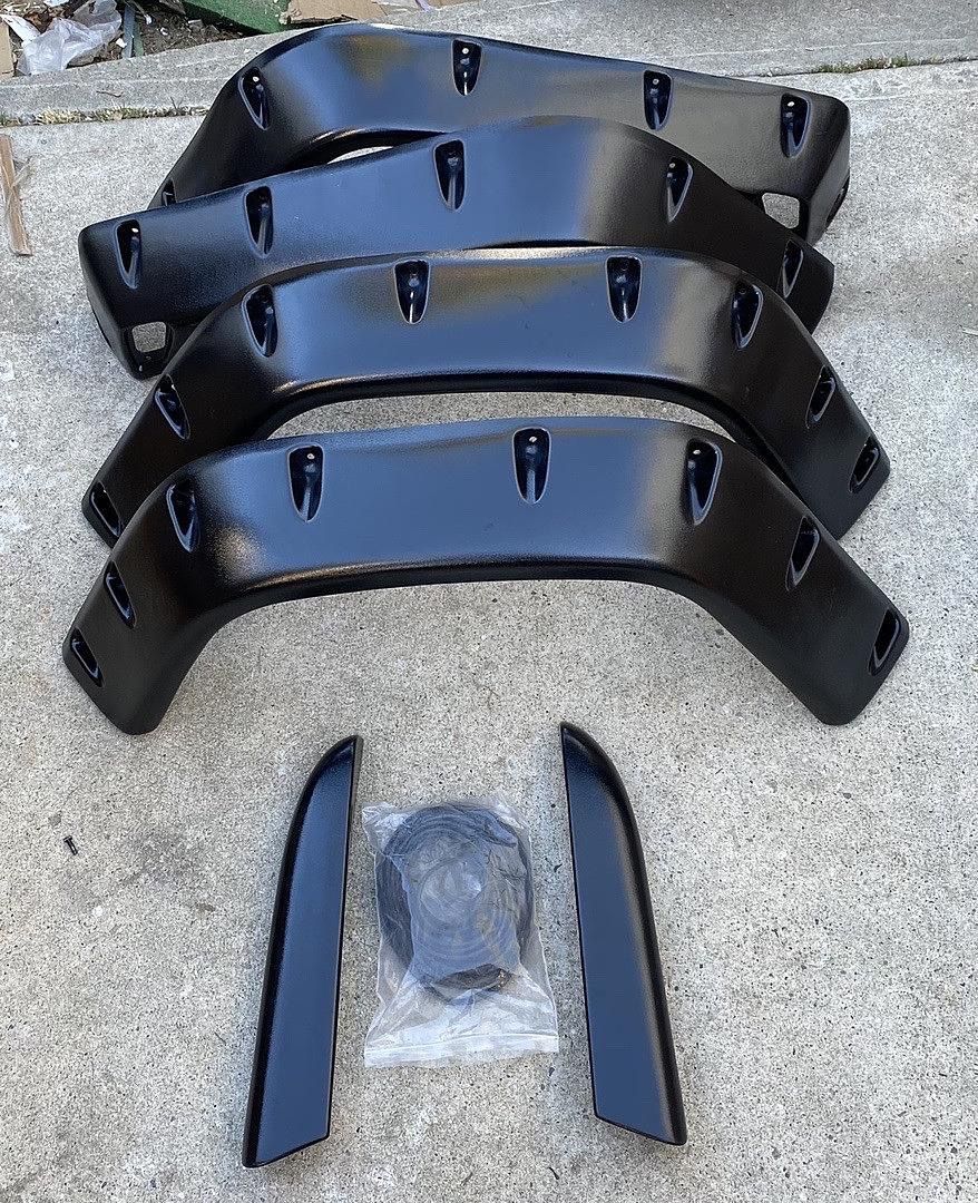 Fender Flares for 97-06 Jeep Wrangler Black 4 Pcs Side Wheel