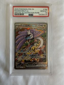 PSA 10 Raging Bolt ex #166 Special Illustration Rare Pokémon Card