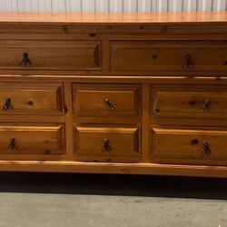 Farm House  Dresser w/ Iron Hardware 8 Drawers