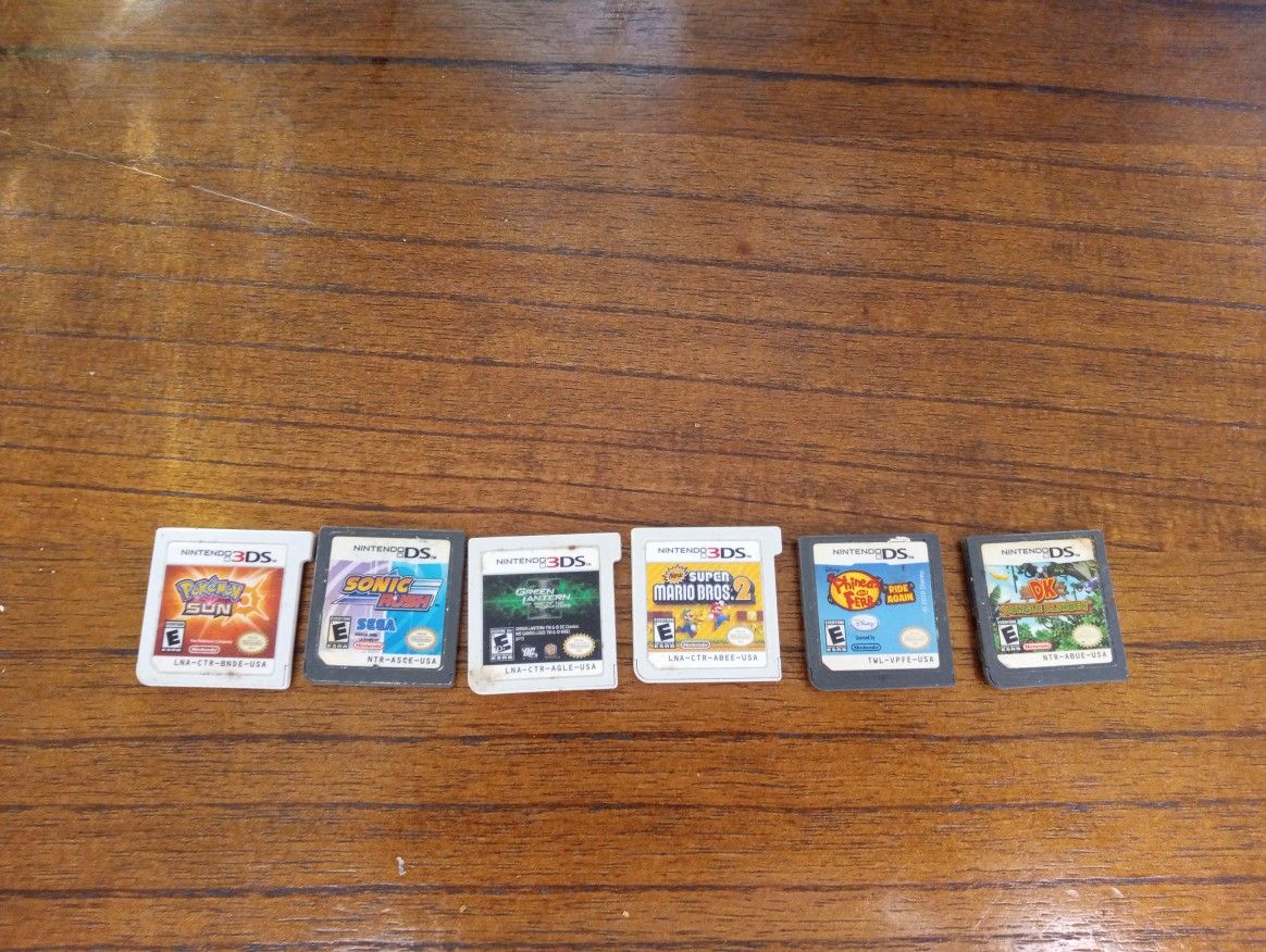 Six 3DS Pokemon Sonic Super Mario Brothers Vanessa Pervert Right Again DK Jungle Climber From Nintendo