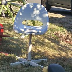 White Molded Plastic Kids Chair