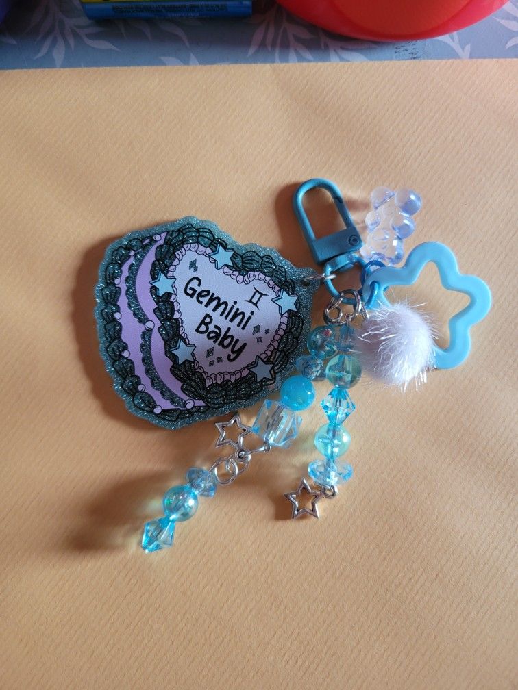 Gemini Baby Keychain/ Purse Charm
