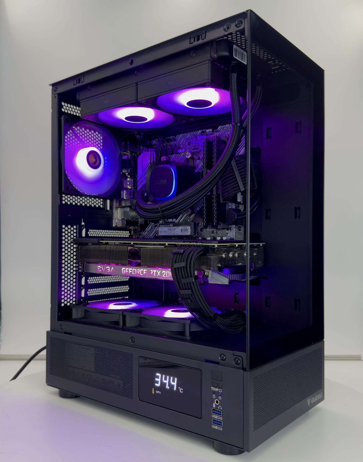 NVIDIA RTX 2080 AMD Ryzen 5 5600X 32GB DDR4 RAM 512GB SSD RGB Gaming Computer