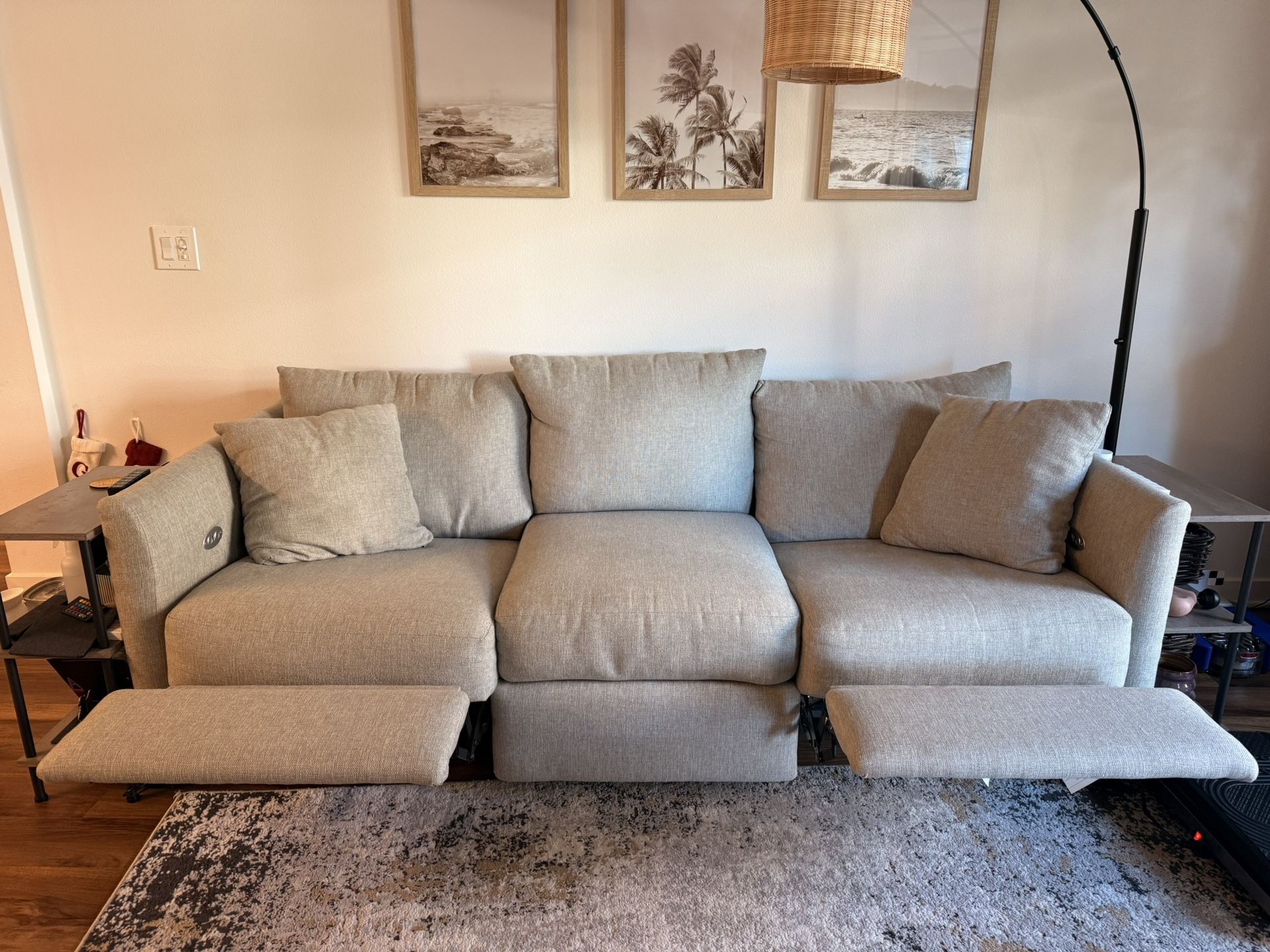 Reclining Sofa With USB Charging