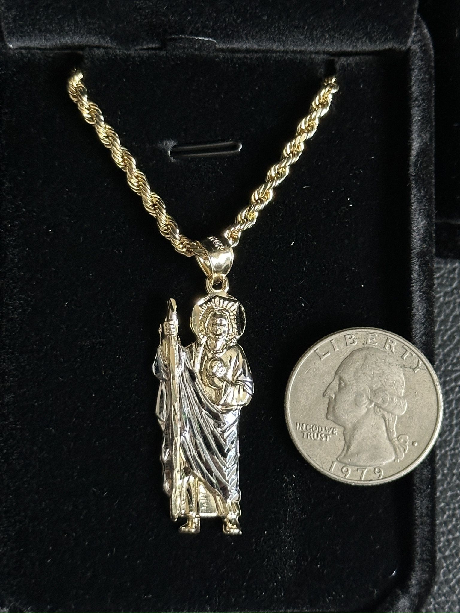 🔥 14K Gold Son Judas Pendant + 20” Diamond-Cut Rope Chain (Stamped & Guaranteed)