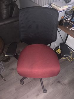 desk, chair and file cabinet with key