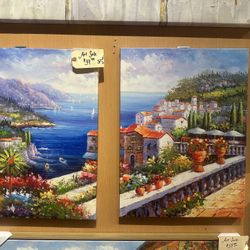 Art/ Canvas/ Oil Paintings/ Photograph On Canvas/ Horse Art/ Beach Art/ Abstract Art/ Italian Seaside Art