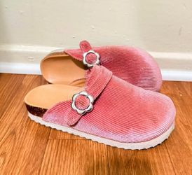 Pink Corduroy Clogs size 1