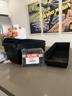 ULINE Black Shelf Bin Dividers 7x4" - $15 (or $0.50/divider) OBO