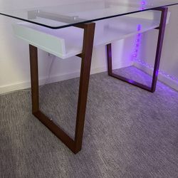 Glass top desk