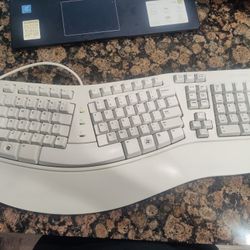 Microsoft Natural Keyboard Elite  Ergonomic Wired Keyboard White with dongle
