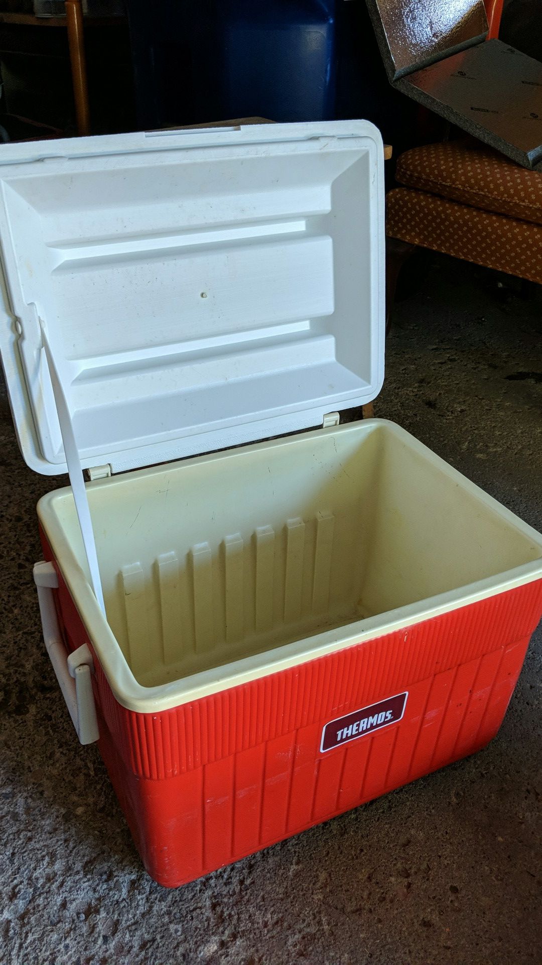 Red Thermos cooler