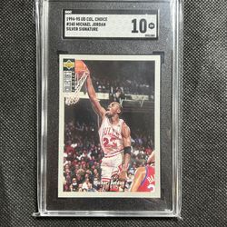 1994-95 UD Collectors Choice #240 Michael Jordan Silver Signature SGC 10 GEM MNT