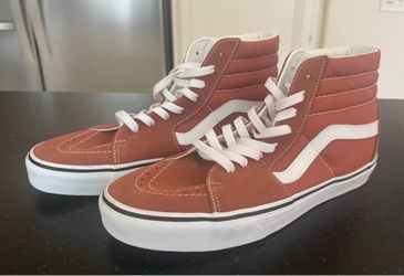 Vans Men's Sk8-Hi Color Theory Suede / Canvas Sneaker in Fanatics Burnt Ochre