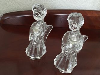 Angel candle holders - set of 2 $10