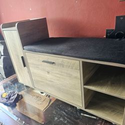 Entry way shoe rack with bench