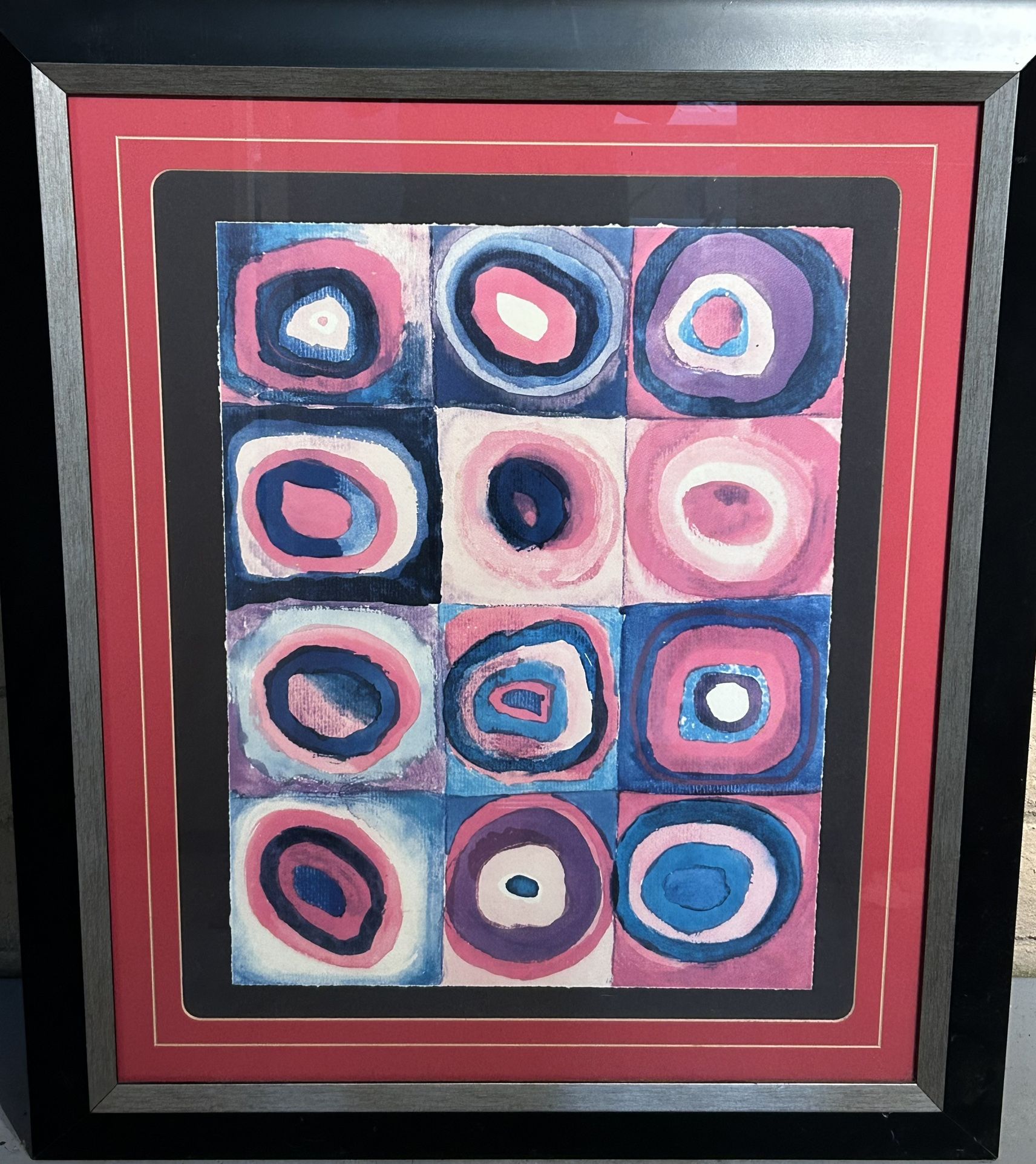 "Color Study: Squares with Concentric Circles" by Wassily Kandinsky, created in 1913