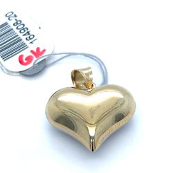 14KT Two Tone Gold Hollow Heart Pendant 2.10g 164908/20 