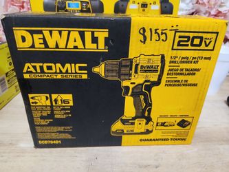 DEWALT
Atomic 20V Lithium-Ion Cordless Compact 1/2 in. Drill/Driver Kit with 2.0Ah Battery and Charger