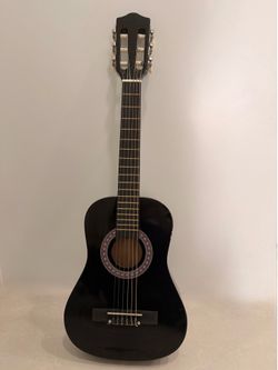 Kids Black Acoustic Guitar 29” Beginner Guitar for Children