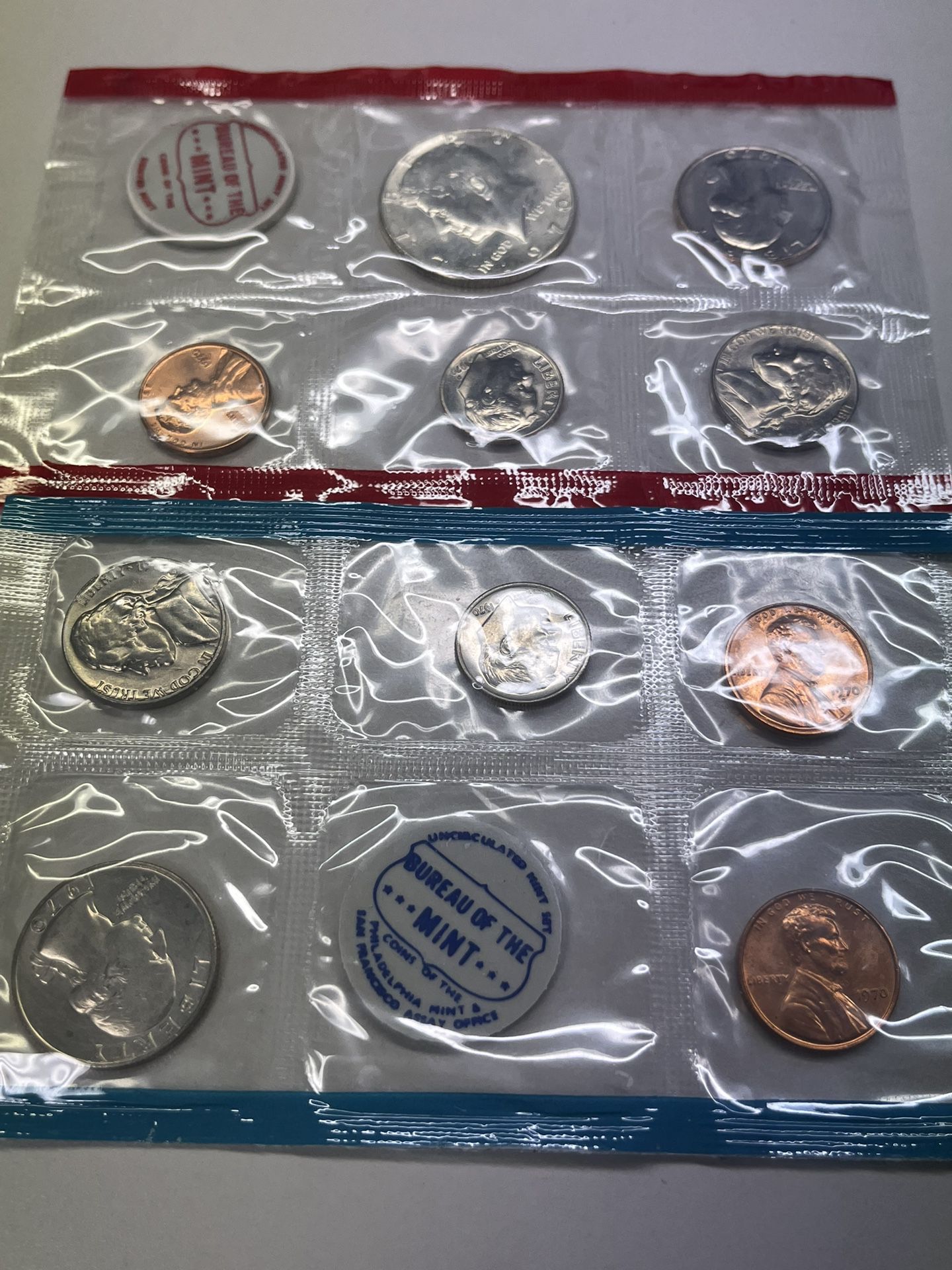 1970 Uncirculated Mint Set 10 piece coin Set (open original package)